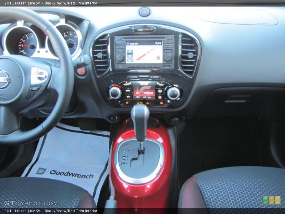 Black/Red w/Red Trim Interior Controls for the 2011 Nissan Juke SV #38211992