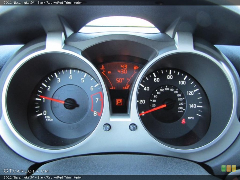 Black/Red w/Red Trim Interior Gauges for the 2011 Nissan Juke SV #38212072