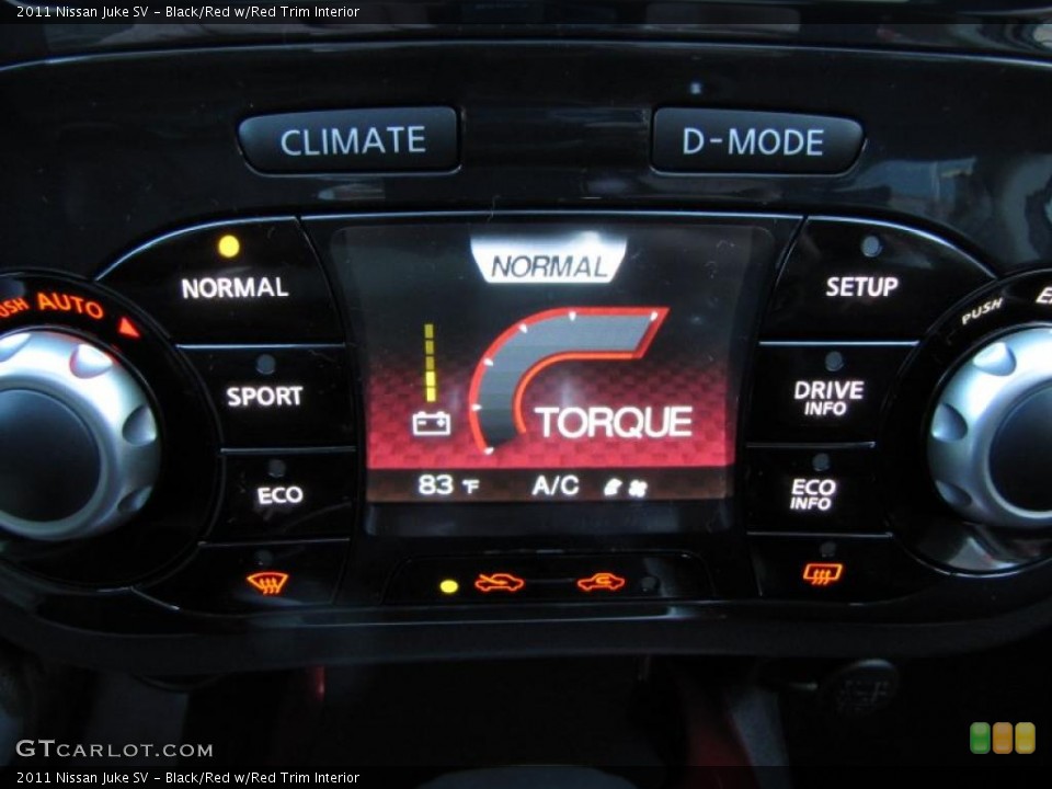 Black/Red w/Red Trim Interior Controls for the 2011 Nissan Juke SV #38212088