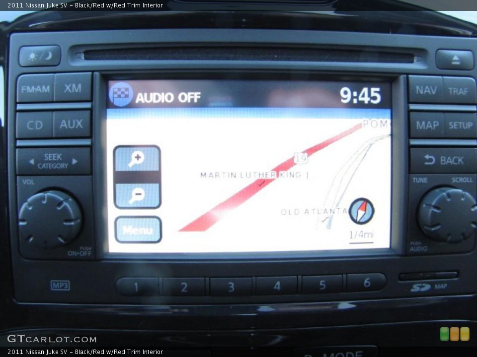 Black/Red w/Red Trim Interior Navigation for the 2011 Nissan Juke SV #38212104