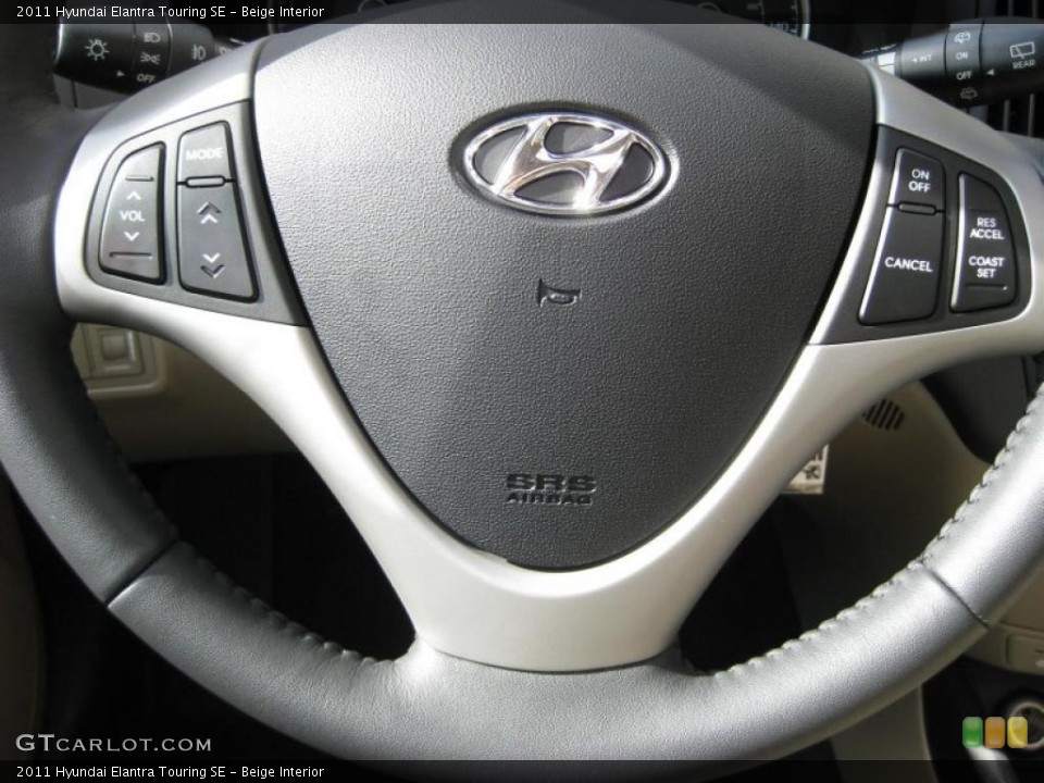 Beige Interior Steering Wheel for the 2011 Hyundai Elantra Touring SE #38213836