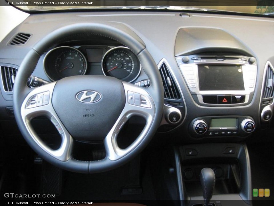 Black/Saddle Interior Dashboard for the 2011 Hyundai Tucson Limited #38214440