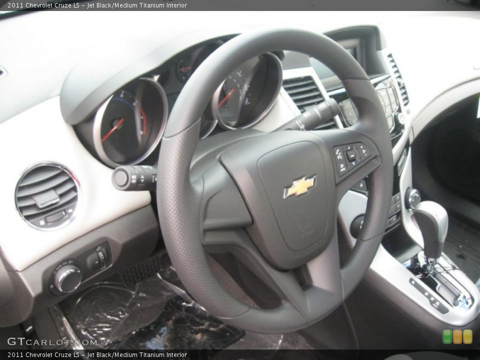 Jet Black/Medium Titanium Interior Steering Wheel for the 2011 Chevrolet Cruze LS #38216388
