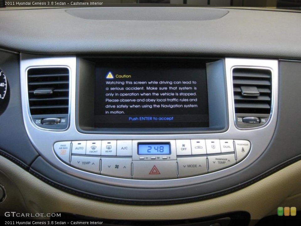 Cashmere Interior Navigation for the 2011 Hyundai Genesis 3.8 Sedan #38217072