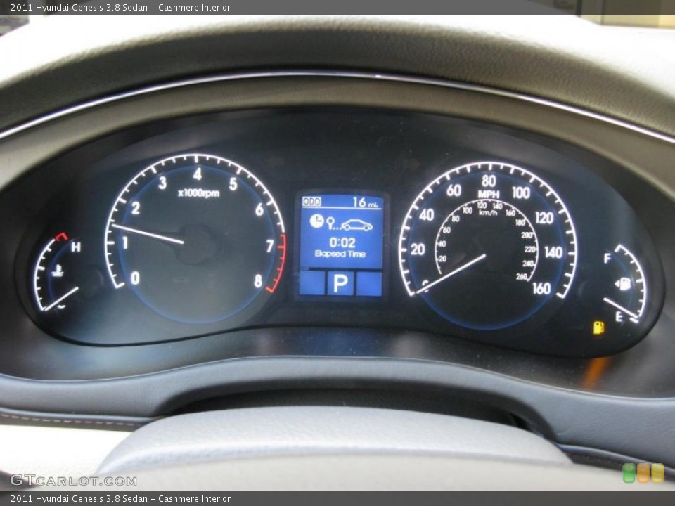 Cashmere Interior Gauges for the 2011 Hyundai Genesis 3.8 Sedan #38217108