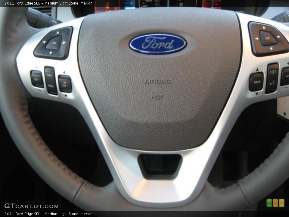 Medium Light Stone Interior Steering Wheel for the 2011 Ford Edge SEL #38217772