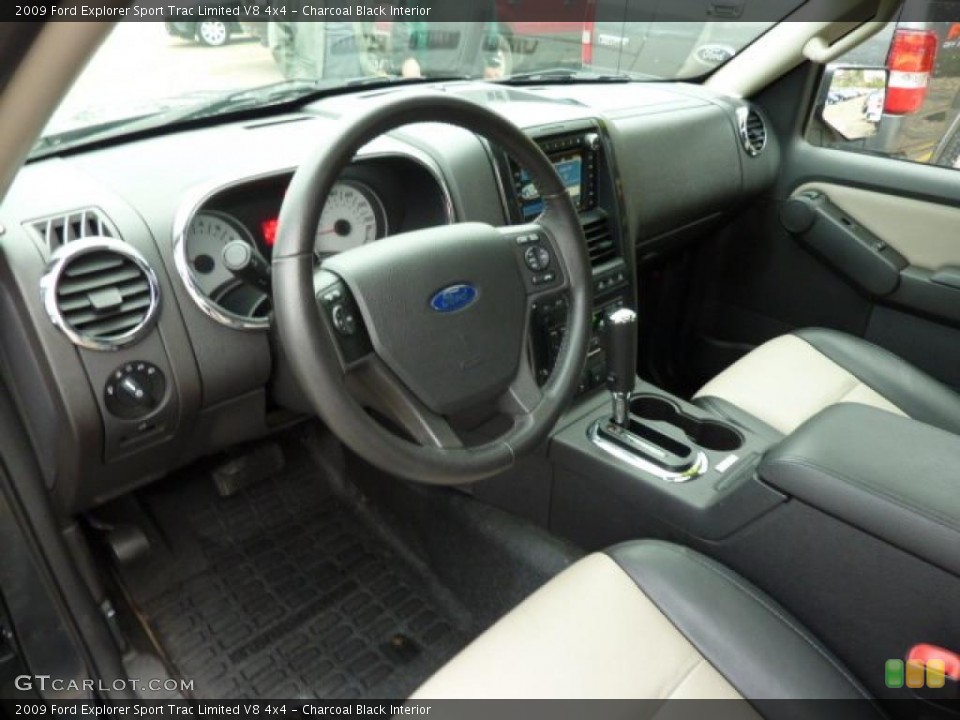 Charcoal Black Interior Dashboard for the 2009 Ford Explorer Sport Trac Limited V8 4x4 #38220725