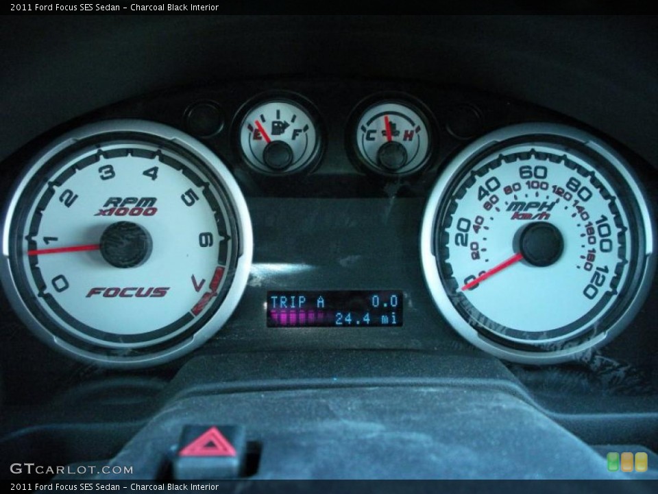 Charcoal Black Interior Gauges for the 2011 Ford Focus SES Sedan #38223049