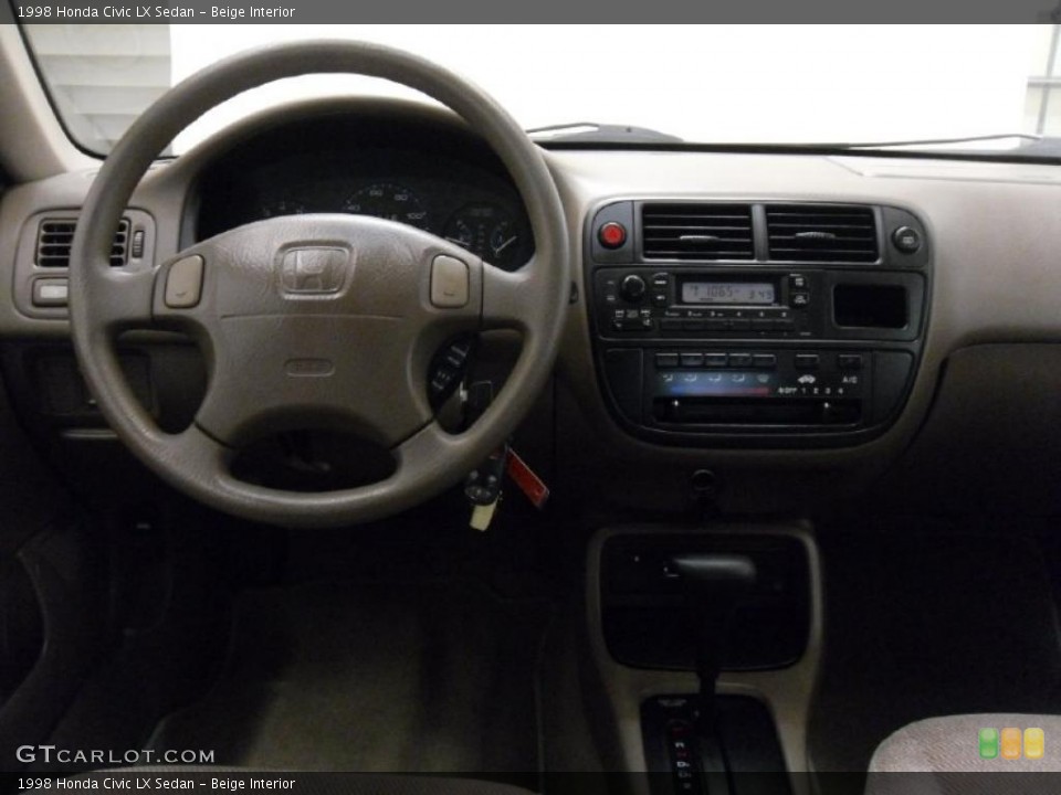 Beige Interior Dashboard for the 1998 Honda Civic LX Sedan #38223093