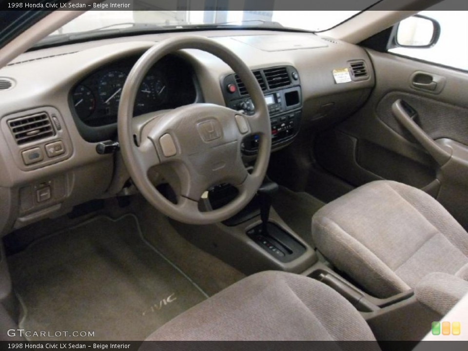 Beige Interior Dashboard for the 1998 Honda Civic LX Sedan #38223241