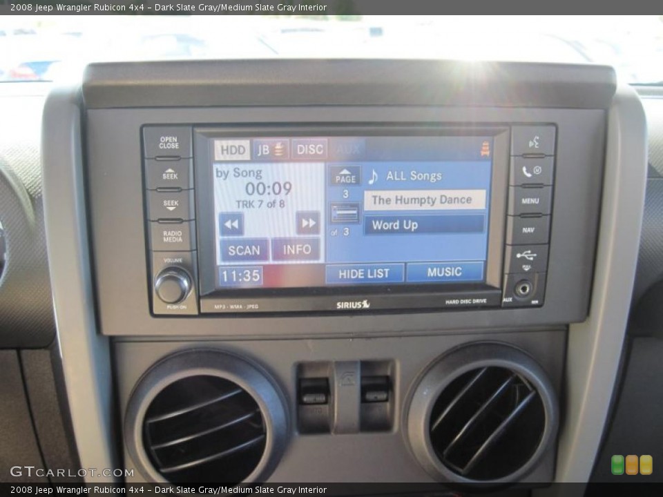 Dark Slate Gray/Medium Slate Gray Interior Navigation for the 2008 Jeep Wrangler Rubicon 4x4 #38224845