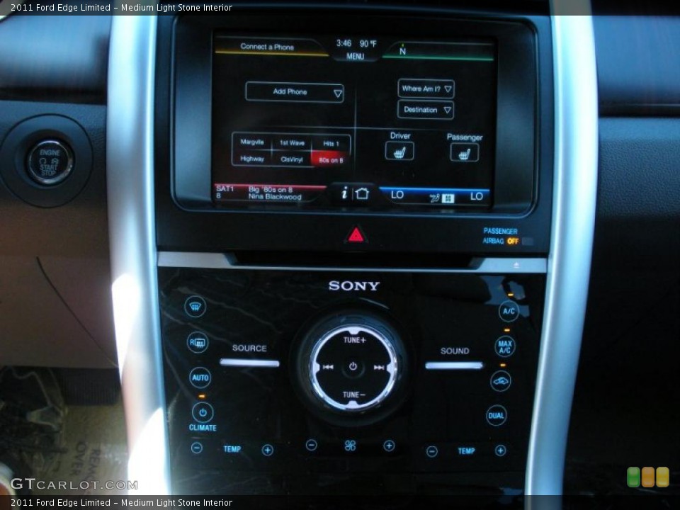 Medium Light Stone Interior Controls for the 2011 Ford Edge Limited #38225645