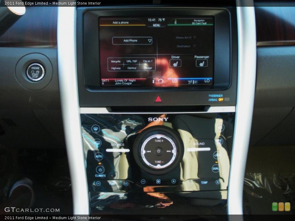 Medium Light Stone Interior Controls for the 2011 Ford Edge Limited #38225793