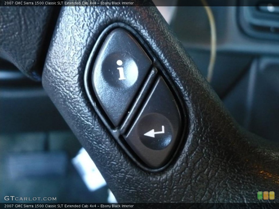 Ebony Black Interior Controls for the 2007 GMC Sierra 1500 Classic SLT Extended Cab 4x4 #38228655
