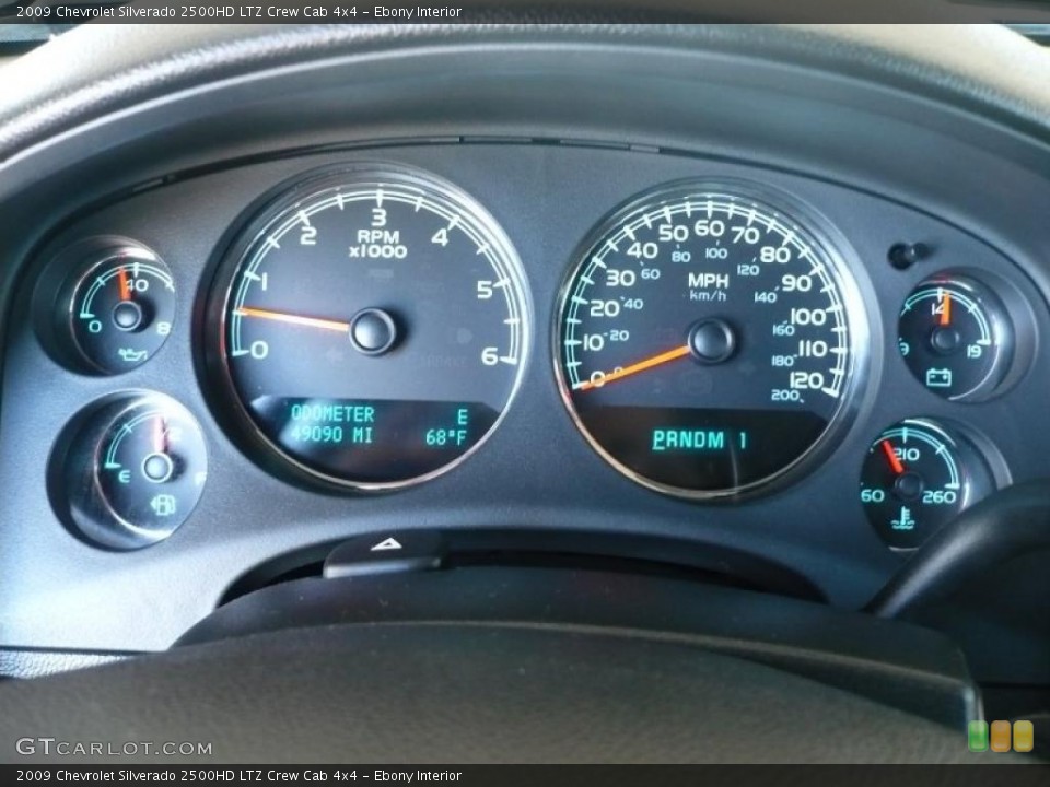 Ebony Interior Gauges for the 2009 Chevrolet Silverado 2500HD LTZ Crew Cab 4x4 #38228915