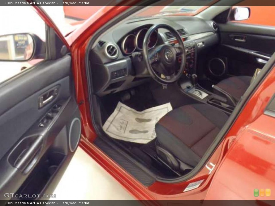 Black/Red Interior Photo for the 2005 Mazda MAZDA3 s Sedan #38231247