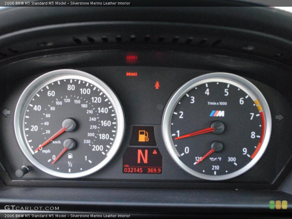Silverstone Merino Leather Interior Gauges for the 2006 BMW M5  #38231455