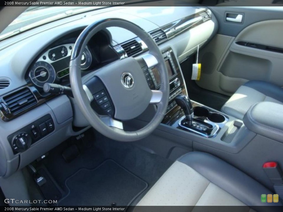 Medium Light Stone Interior Dashboard for the 2008 Mercury Sable Premier AWD Sedan #38235387