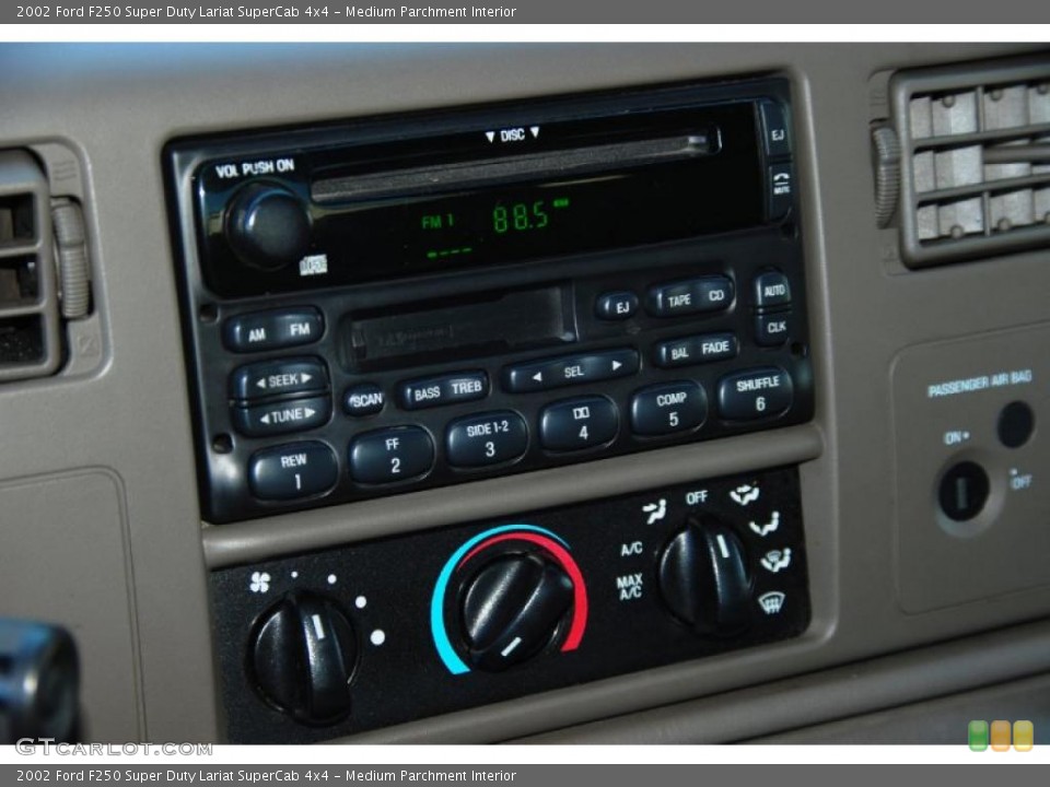 Medium Parchment Interior Controls for the 2002 Ford F250 Super Duty Lariat SuperCab 4x4 #38238619