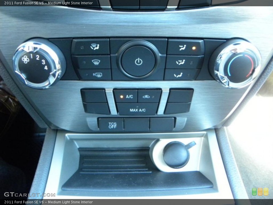 Medium Light Stone Interior Controls for the 2011 Ford Fusion SE V6 #38238799