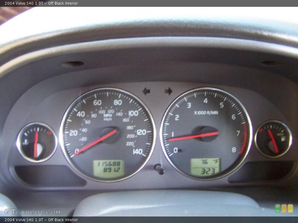 Off Black Interior Gauges for the 2004 Volvo S40 1.9T #38239647