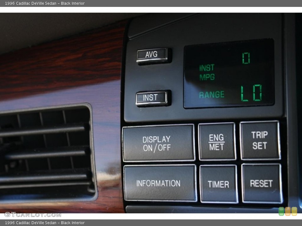 Black Interior Controls for the 1996 Cadillac DeVille Sedan #38240903