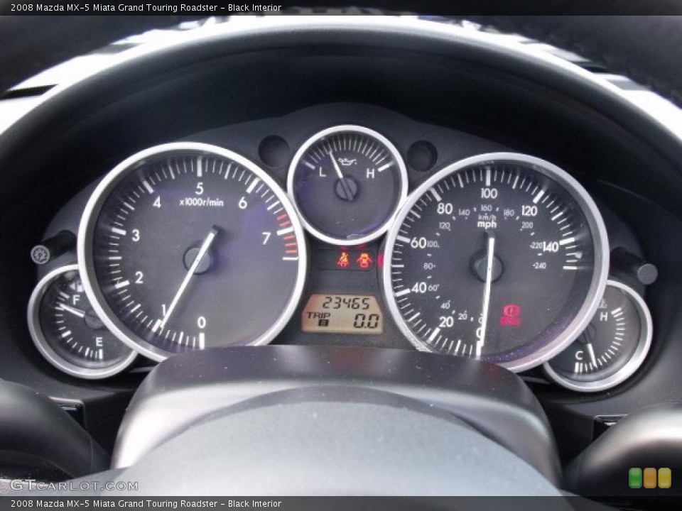 Black Interior Gauges for the 2008 Mazda MX-5 Miata Grand Touring Roadster #38241439