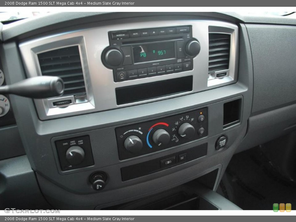 Medium Slate Gray Interior Controls for the 2008 Dodge Ram 1500 SLT Mega Cab 4x4 #38245419