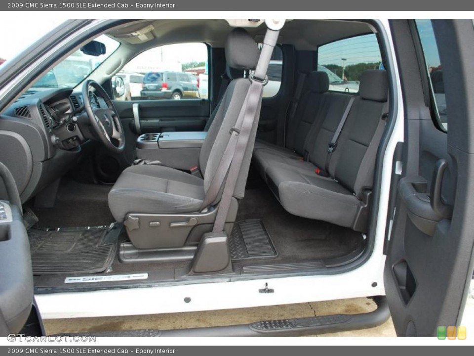 Ebony Interior Photo for the 2009 GMC Sierra 1500 SLE Extended Cab #38246119