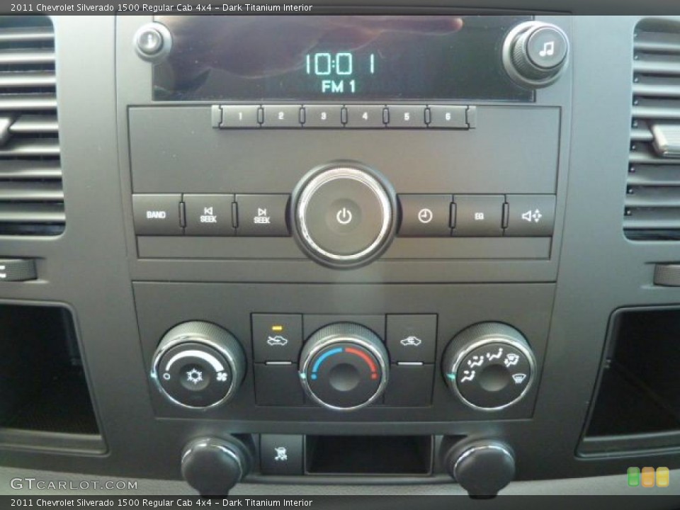 Dark Titanium Interior Controls for the 2011 Chevrolet Silverado 1500 Regular Cab 4x4 #38248107