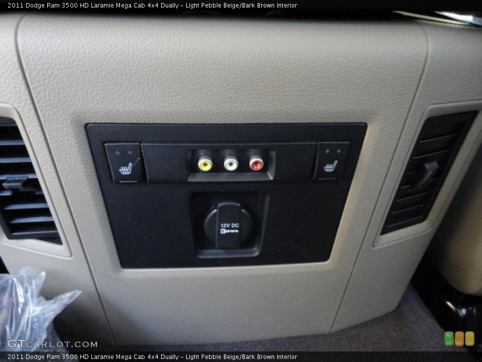 Light Pebble Beige/Bark Brown Interior Controls for the 2011 Dodge Ram 3500 HD Laramie Mega Cab 4x4 Dually #38248995