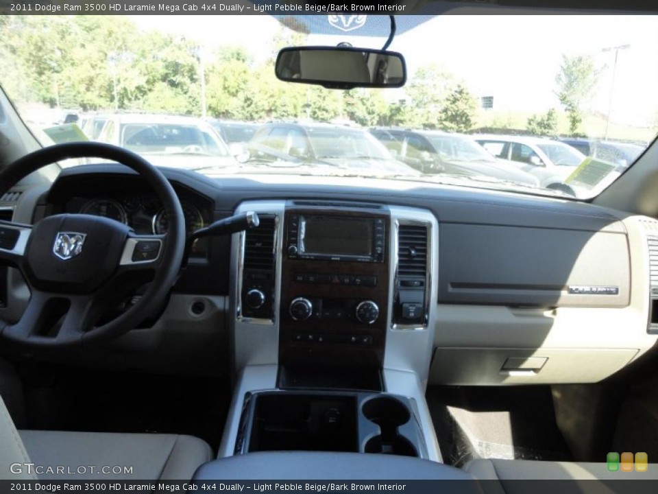 Light Pebble Beige/Bark Brown Interior Dashboard for the 2011 Dodge Ram 3500 HD Laramie Mega Cab 4x4 Dually #38249007