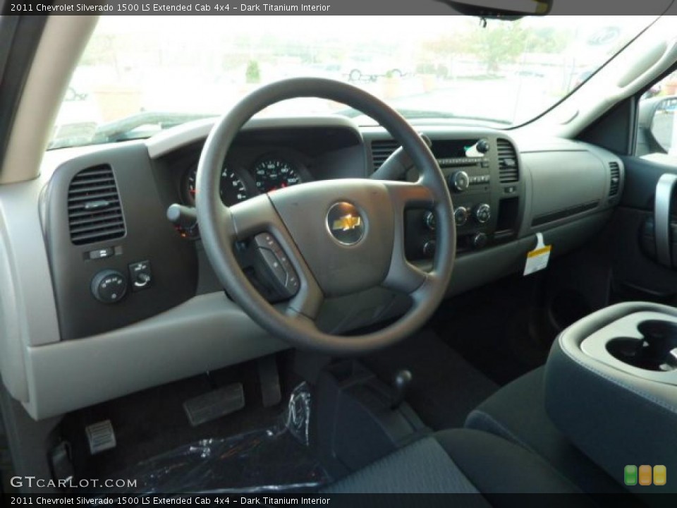 Dark Titanium Interior Dashboard for the 2011 Chevrolet Silverado 1500 LS Extended Cab 4x4 #38249051