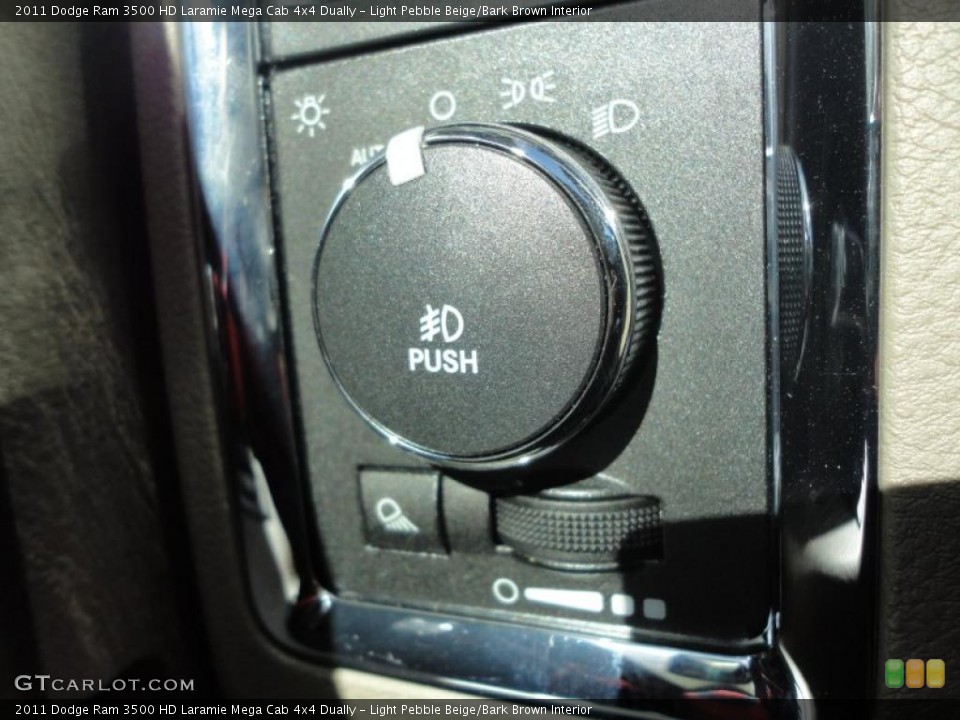 Light Pebble Beige/Bark Brown Interior Controls for the 2011 Dodge Ram 3500 HD Laramie Mega Cab 4x4 Dually #38249115