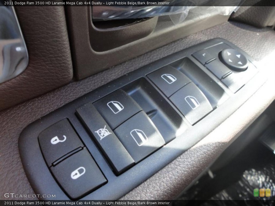 Light Pebble Beige/Bark Brown Interior Controls for the 2011 Dodge Ram 3500 HD Laramie Mega Cab 4x4 Dually #38249135