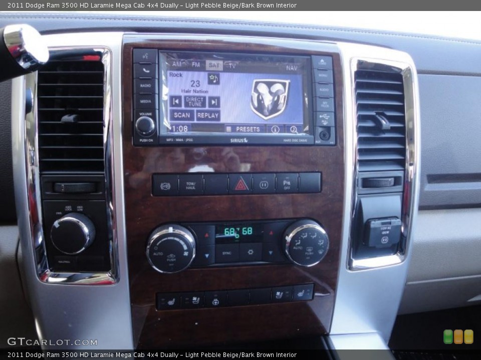 Light Pebble Beige/Bark Brown Interior Controls for the 2011 Dodge Ram 3500 HD Laramie Mega Cab 4x4 Dually #38249151