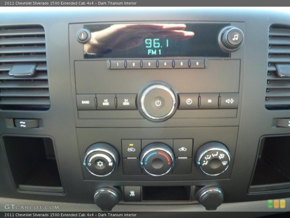 Dark Titanium Interior Controls for the 2011 Chevrolet Silverado 1500 Extended Cab 4x4 #38250119
