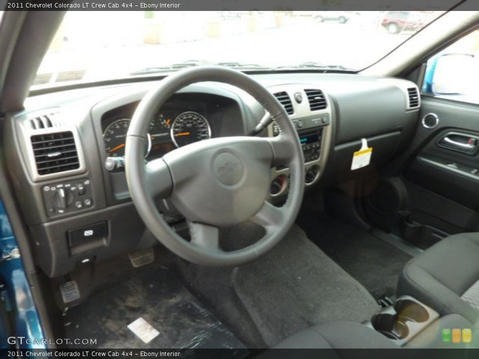 Ebony Interior Dashboard for the 2011 Chevrolet Colorado LT Crew Cab 4x4 #38250611