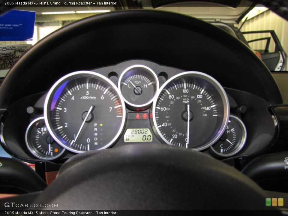 Tan Interior Gauges for the 2006 Mazda MX-5 Miata Grand Touring Roadster #38250867