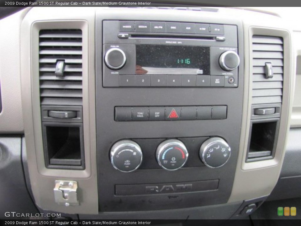 Dark Slate/Medium Graystone Interior Controls for the 2009 Dodge Ram 1500 ST Regular Cab #38251239