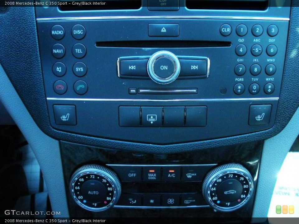 Grey/Black Interior Controls for the 2008 Mercedes-Benz C 350 Sport #38255172