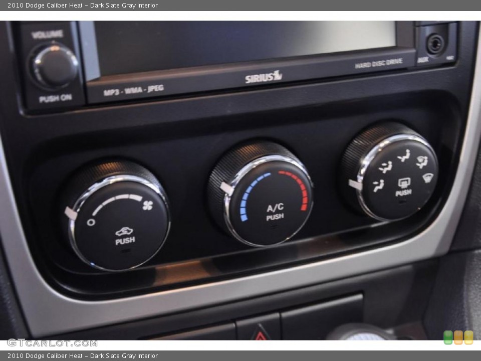 Dark Slate Gray Interior Controls for the 2010 Dodge Caliber Heat #38256951