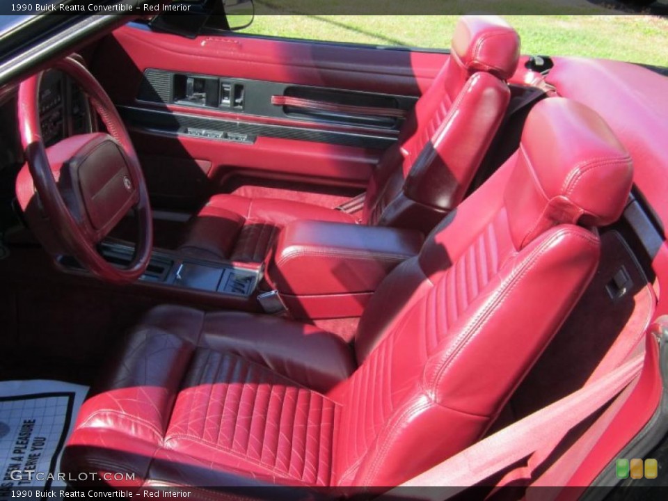 Red Interior Photo for the 1990 Buick Reatta Convertible #38260275