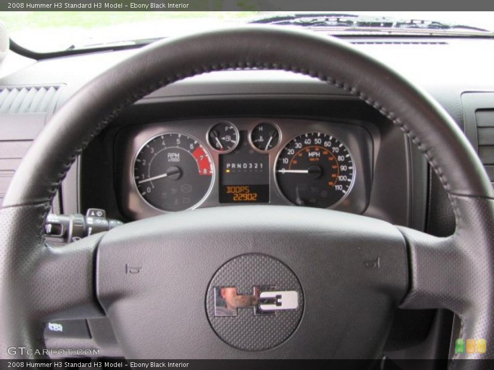 Ebony Black Interior Steering Wheel for the 2008 Hummer H3  #38262799