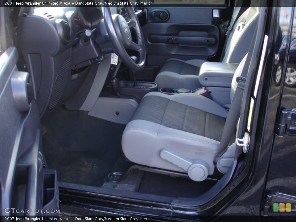 Dark Slate Gray/Medium Slate Gray Interior Photo for the 2007 Jeep Wrangler Unlimited X 4x4 #38271980