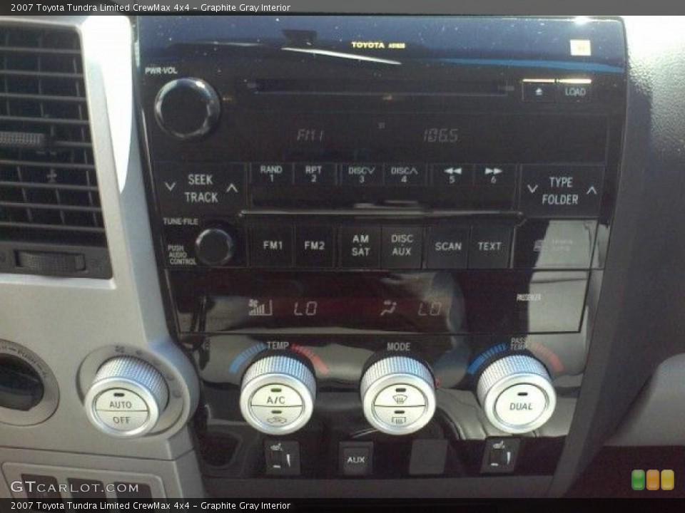 Graphite Gray Interior Controls for the 2007 Toyota Tundra Limited CrewMax 4x4 #38272820