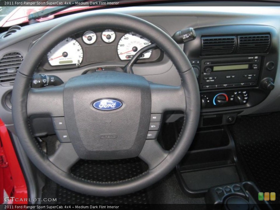 Medium Dark Flint Interior Dashboard for the 2011 Ford Ranger Sport SuperCab 4x4 #38280312