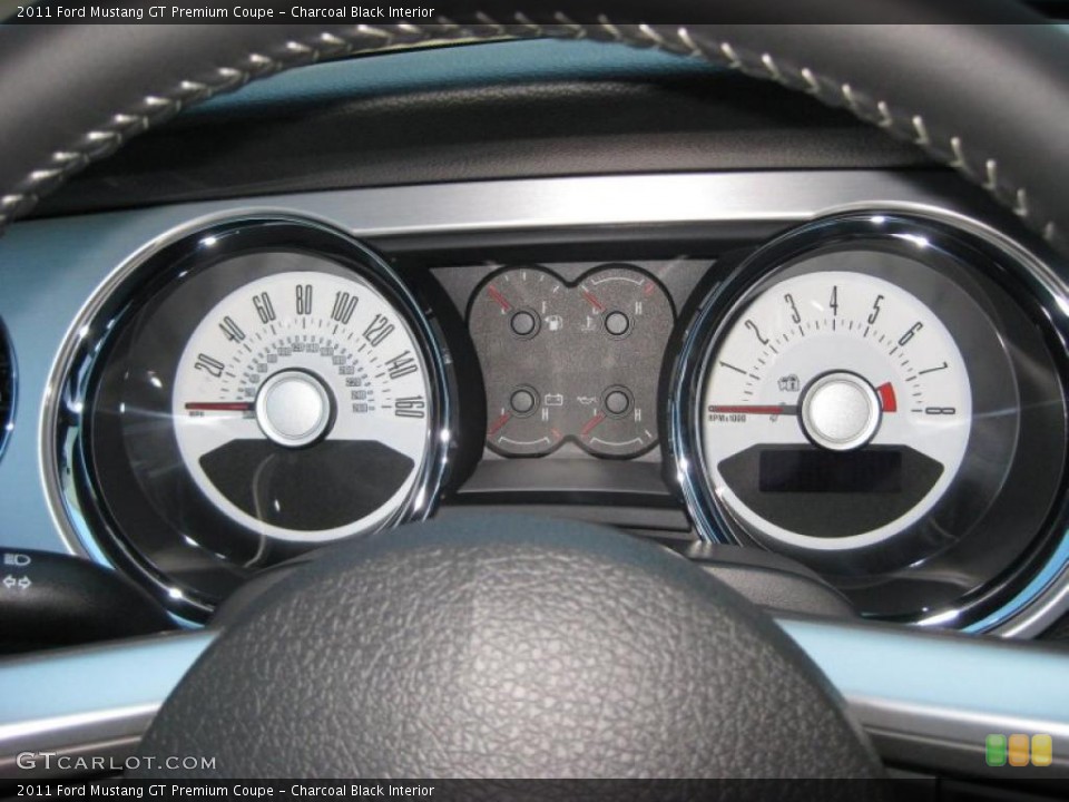 Charcoal Black Interior Gauges for the 2011 Ford Mustang GT Premium Coupe #38281144