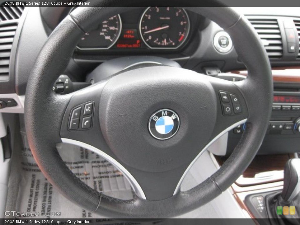 Grey Interior Steering Wheel for the 2008 BMW 1 Series 128i Coupe #38281724