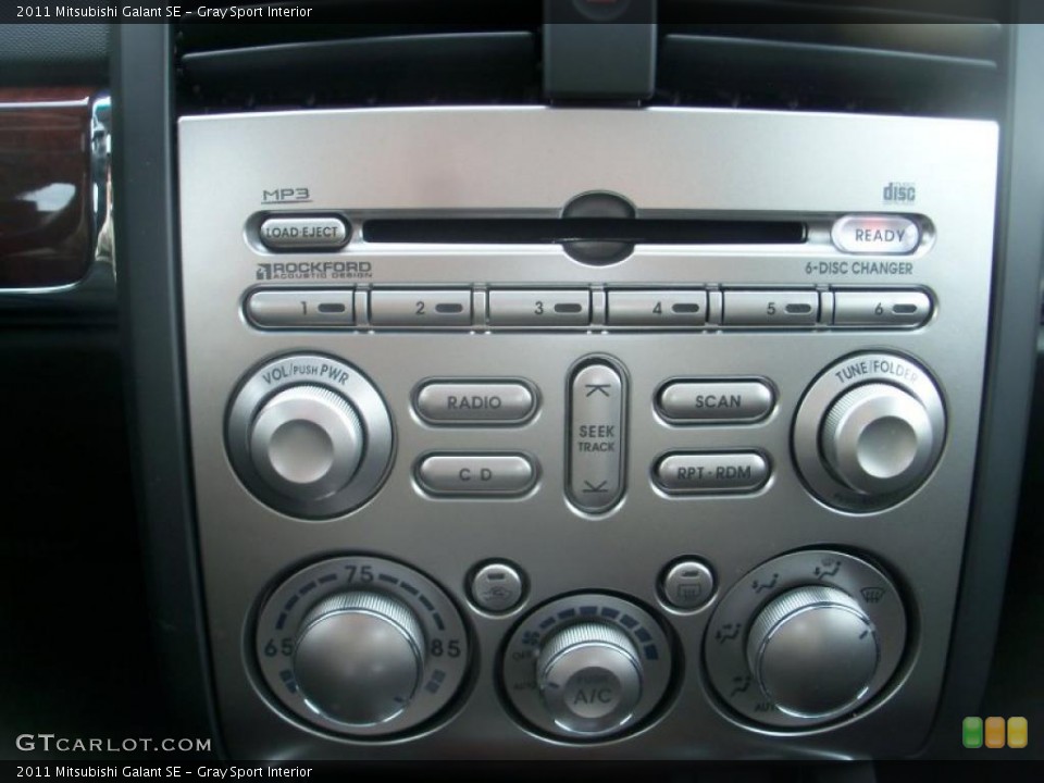 Gray Sport Interior Controls for the 2011 Mitsubishi Galant SE #38283148